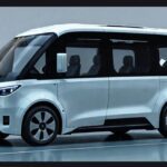 Tesla Robovan futuriste vue laterale