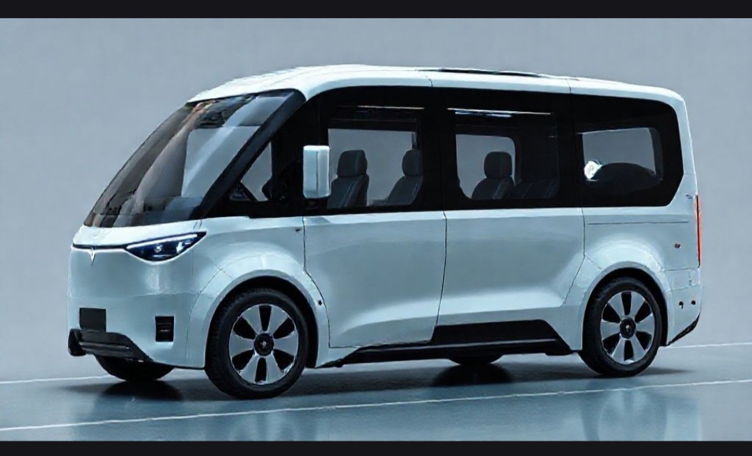 Tesla Robovan futuriste vue laterale