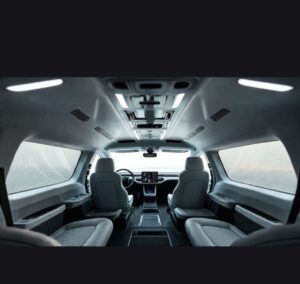 interieure  tesla robovan modulable 